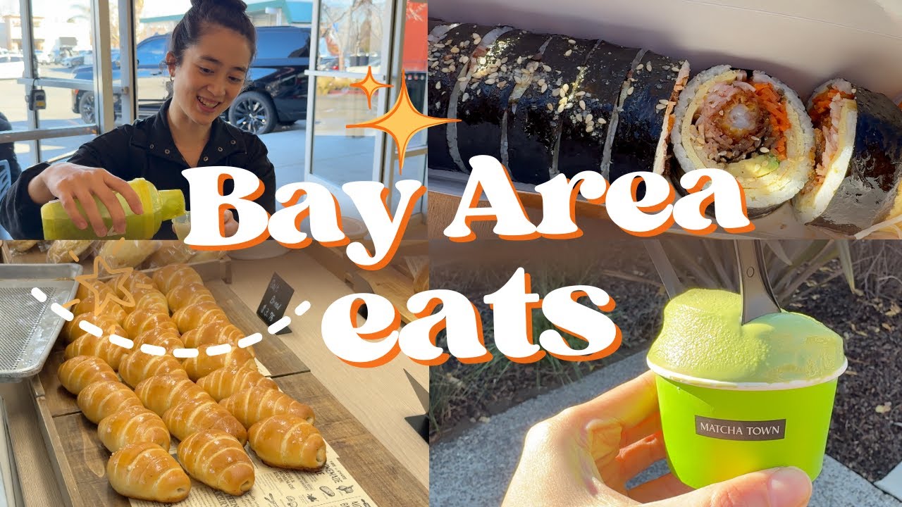 Bay area food, new! 🤤| korean salt bread, matcha gelato, kimbap, unique refreshing tea