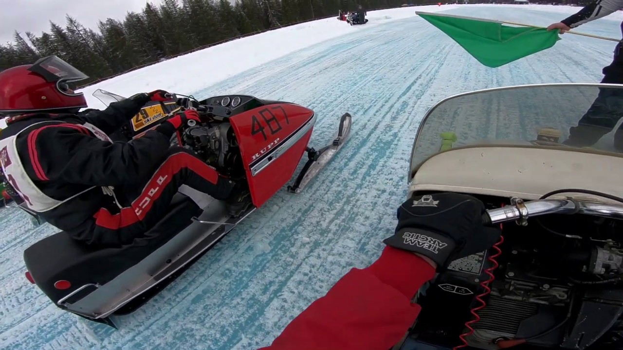 2020 Priest Lake vintage snowmobile racing. YouTube