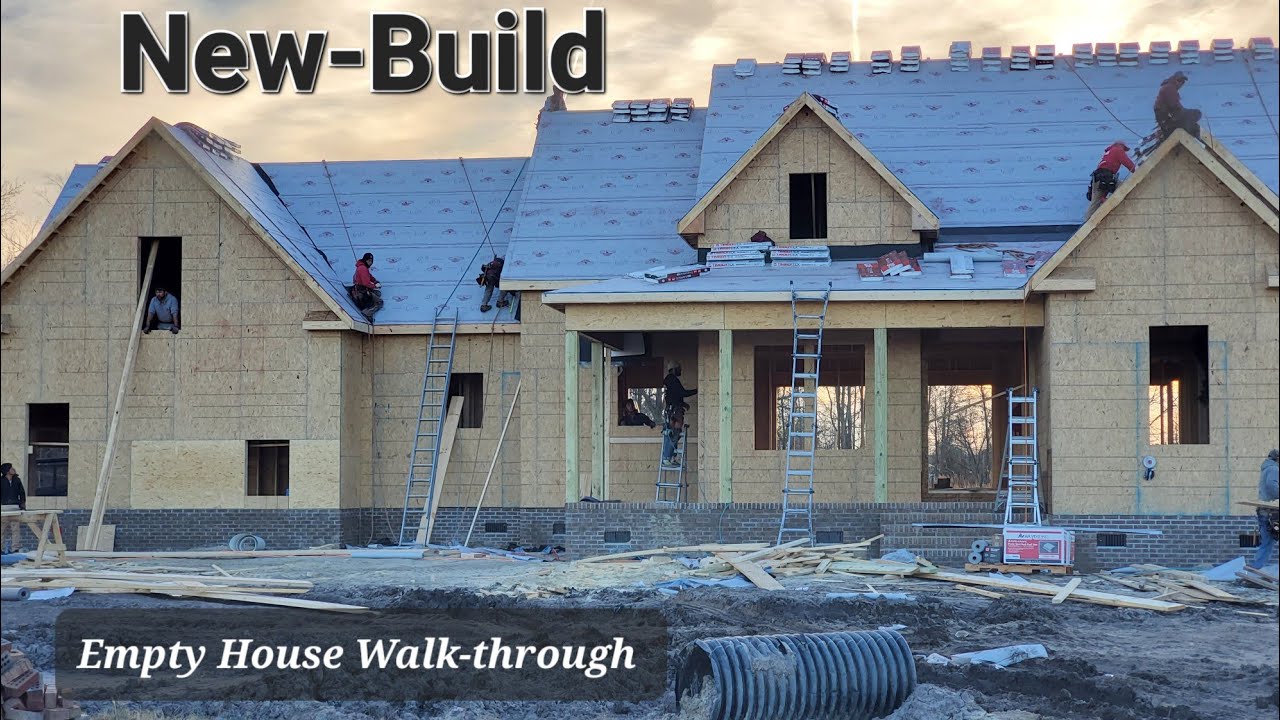 New Build | New Construction Walk-through | House Tour after Framing ...