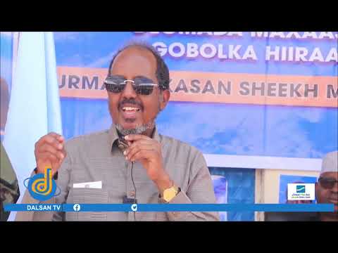 Madaxweyne Xasan Sheekh oo gaaray Maxaas hadalna u jeediyey bulshada degmadaas.