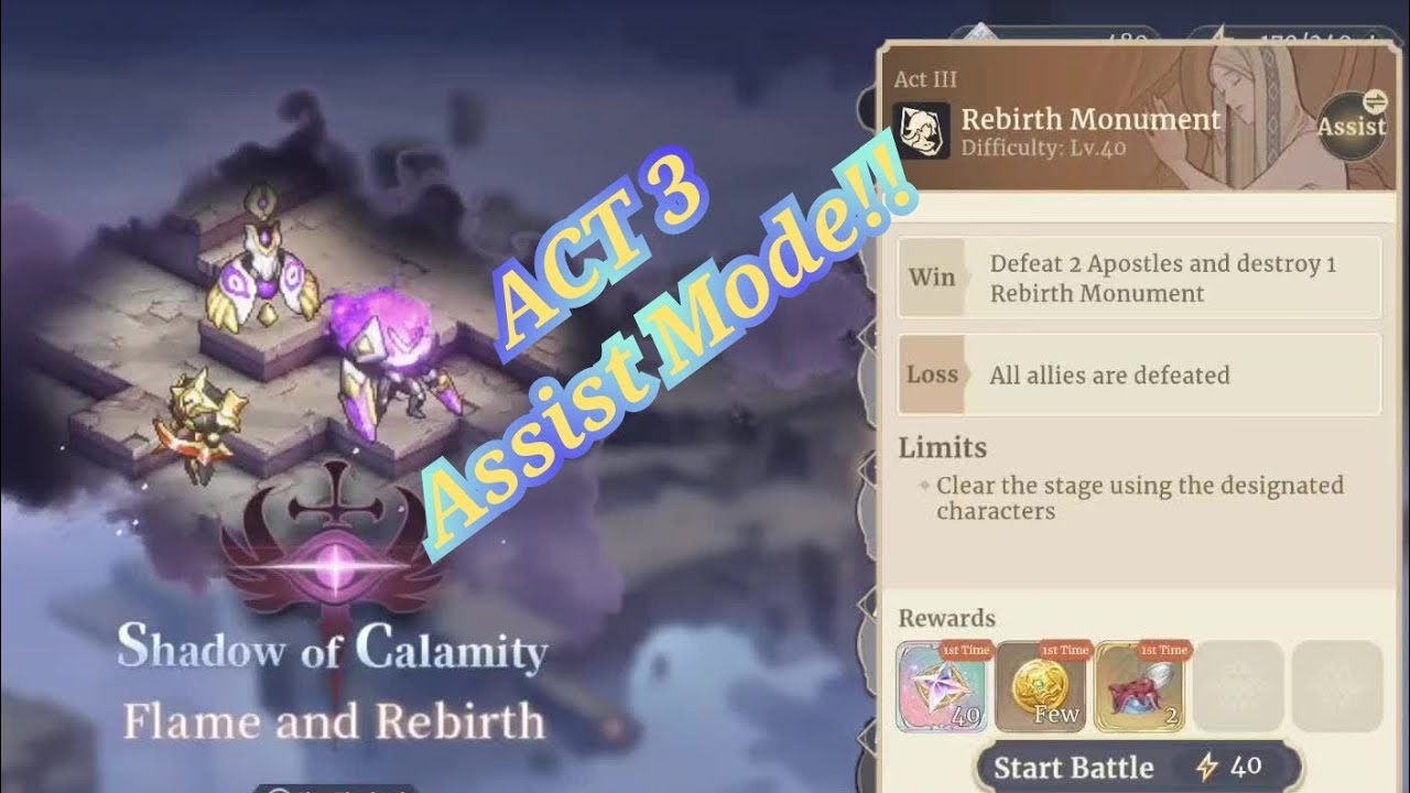 [Sword Of Convallaria] Shadow of Calamity Event ACT 3 Assist Mode Clear ...