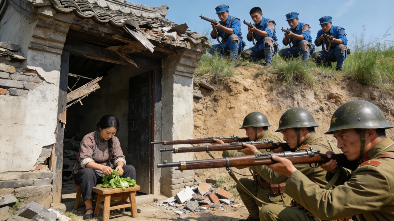 敵軍特戰部隊搜捕红軍，女子提前報信红軍成功隱蔽逃脱！