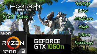 Horizon Zero Dawn On GTX 1050ti   Ryzen 3 1200 | 900p | 8GBx1 Ram | All Graphics Settings.