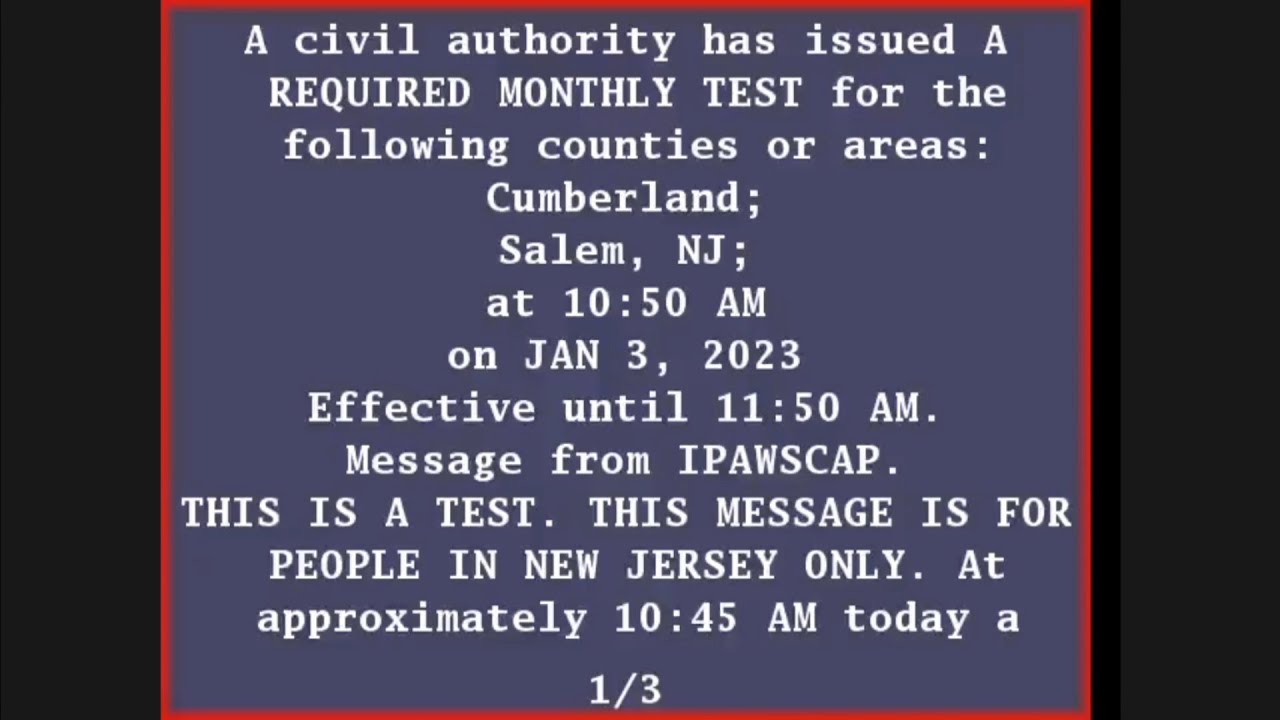 EAS Alerts from 1/1-1/3/23 [EAS #160-162] - YouTube