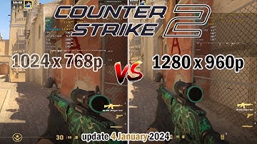 CS2 1024 x 768p VS 1280 x 960p  With NVIDIA Latency Analyzer : Patch 4/Jan/24