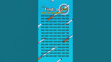Eye Test Challenge: Can You Find the 244? #quizmeplztv #quiztime #quiz