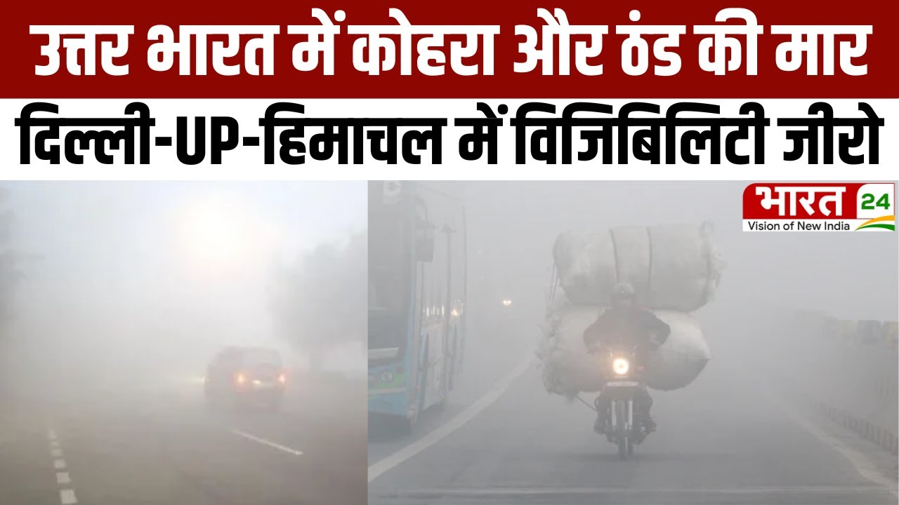 Weather Update: उत्तर भारत में कोहरा और ठंड की मार, दिल्ली-UP-हिमाचल में विजिबिलिटी जीरो |