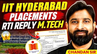 IIT Hyderabad M.Tech Placements RTI Reply | Highest Package, Reality Check