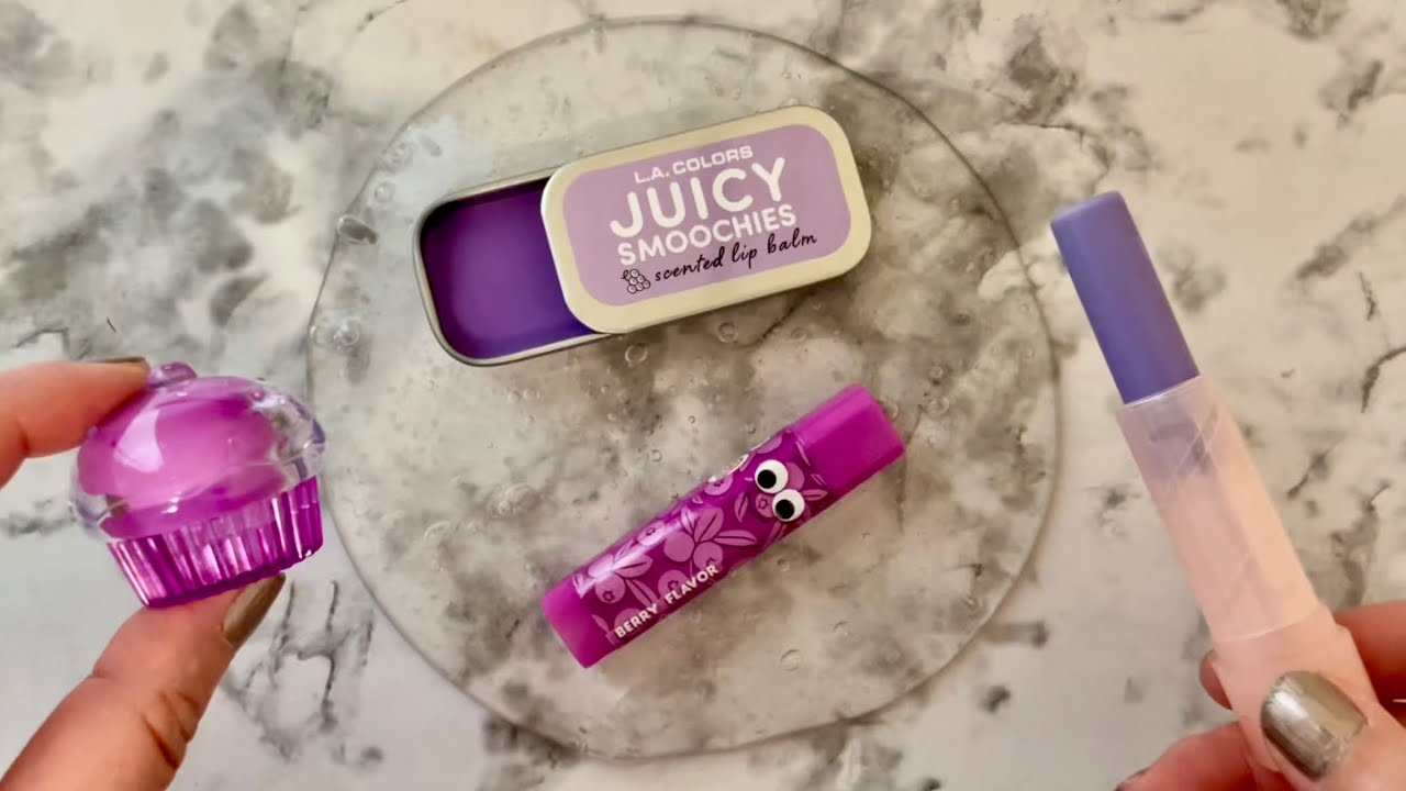 Purple Makeup Slime Mixing ASMR I Oddly Satisfying Makeup destruction into Slime 