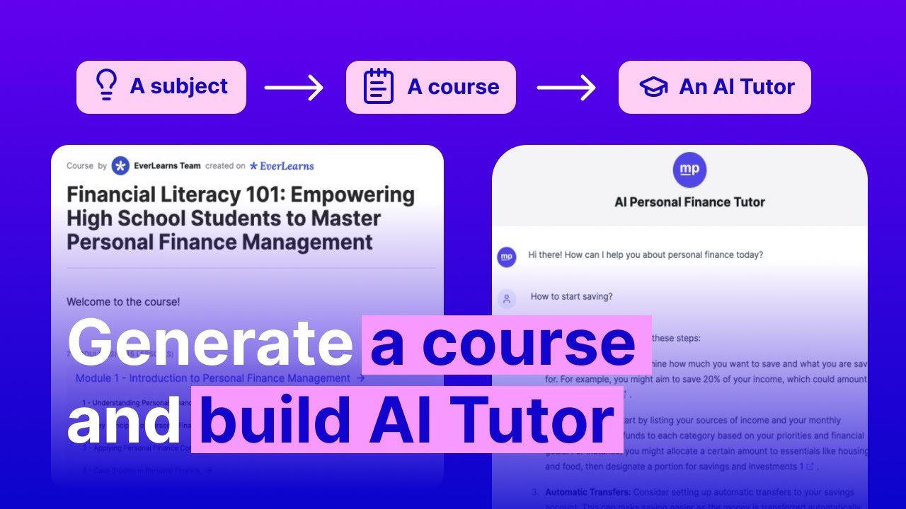 Generate a Course & Build an AI Tutor in 5 Minutes! - YouTube