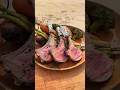 Grilled lamb chops with herbs🐏 #nora #asmr #food #outdoors