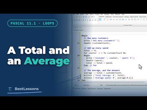 Pascal 11.1 - Total and Average: Repeated Input in a Loop