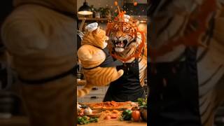 💥 Cooking Steak 🥩 and… BOOM?! Cat Chaos Begins #short