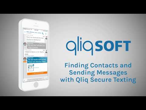 How to Use Qliq Secure Texting Video 2:  Finding Contacts and Sending Messages - video from qliqSOFT