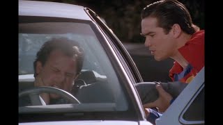 Lois and Clark HD CLIP: Superman saves man from burning car