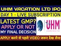 Uhm Vacation IPO🔴Uhm Vacation IPO Review🔴Uhm Vacation IPO Gmp Today🔴Uhm Vacation Limited IPO🔴Uhm IPO