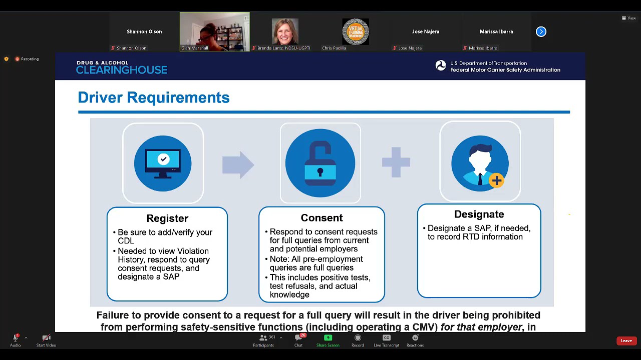 Update on the CDL Drug & Alcohol Clearinghouse YouTube