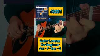 Exercises Am - F - Dm - G #shorts #guitar #youtube #youtubeshorts