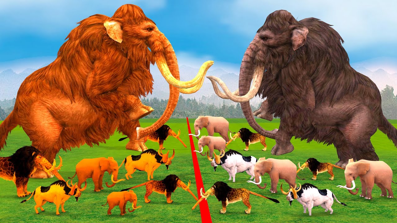 Prehistoric Mammals VS Shadow Itself Mammals Size Animal Epic Battle Animal Revolt Battle Simulator