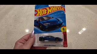 Hot Wheels Blue Ferrari SF90 Stradale Sports Car Un-Carding Unboxing Show & Tell!