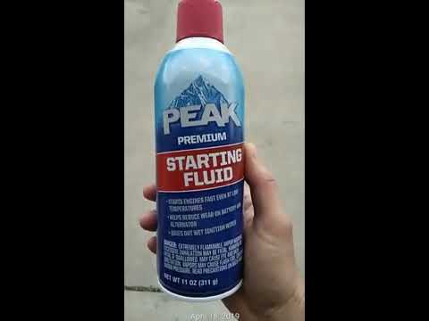 How to start a difficult to start small engine with starting fluid