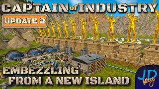 Embezzling from a new island 🚛 Captain of Industry Update 2 🚜 Ep23 👷 Lets Play, Walkthrough