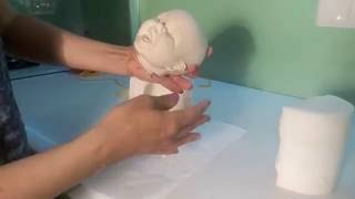 Silicone mold doll head , plaster
