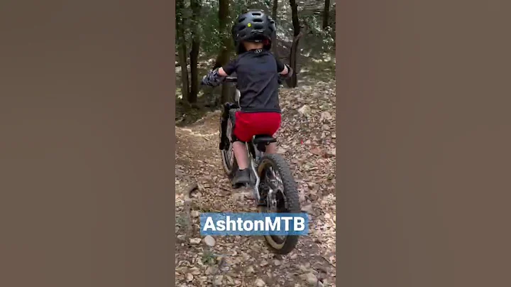 Fearless 4 year old mountain biker drops in #shorts #AshtonMTB #groms #earlyrider #kidsbike