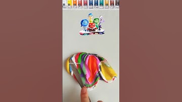 When I Mixing Color (Inside Out 2)🥰 #colormixing #satisfyingart #insideout2 #mixingcolor #relaxing