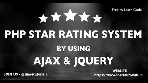 PHP Star Rating Video   Sharetutorials