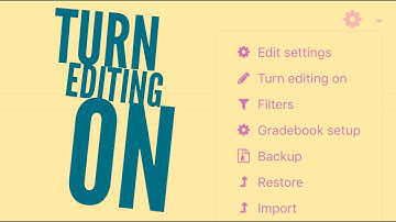 Editing in Moodle