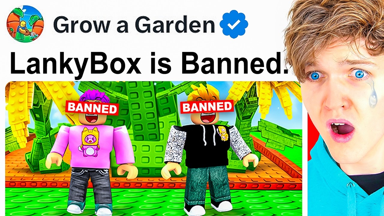 LankyBox Got BANNED In ROBLOX GROW A GARDEN...!?