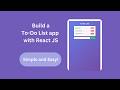 To-Do List App in React JS - Simple and Easy!