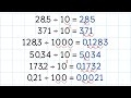 Division Patterns with Decimals. Grade 5