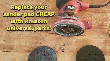 Install Universal 5" Sanding pad for Hook & Loop Hand Sanders using 4 Bolts