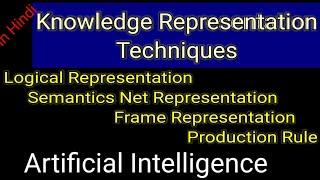 Knowledge Representation Techniques in AI | Logical Representation | Artificial Intelligence