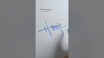 Hitesh signature design ❤️ | comment your name #signature #shorts