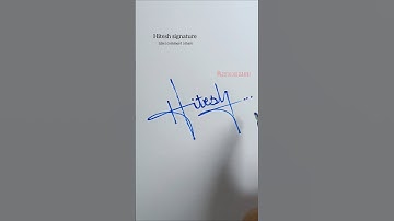 Hitesh signature design ❤️ | comment your name #signature #shorts