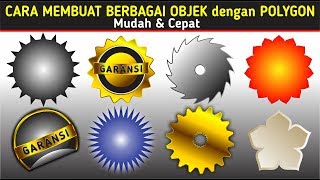 Membuat Berbagai Bentuk Objek Dengan POLYGON Tool - Tutorial CorelDRAW