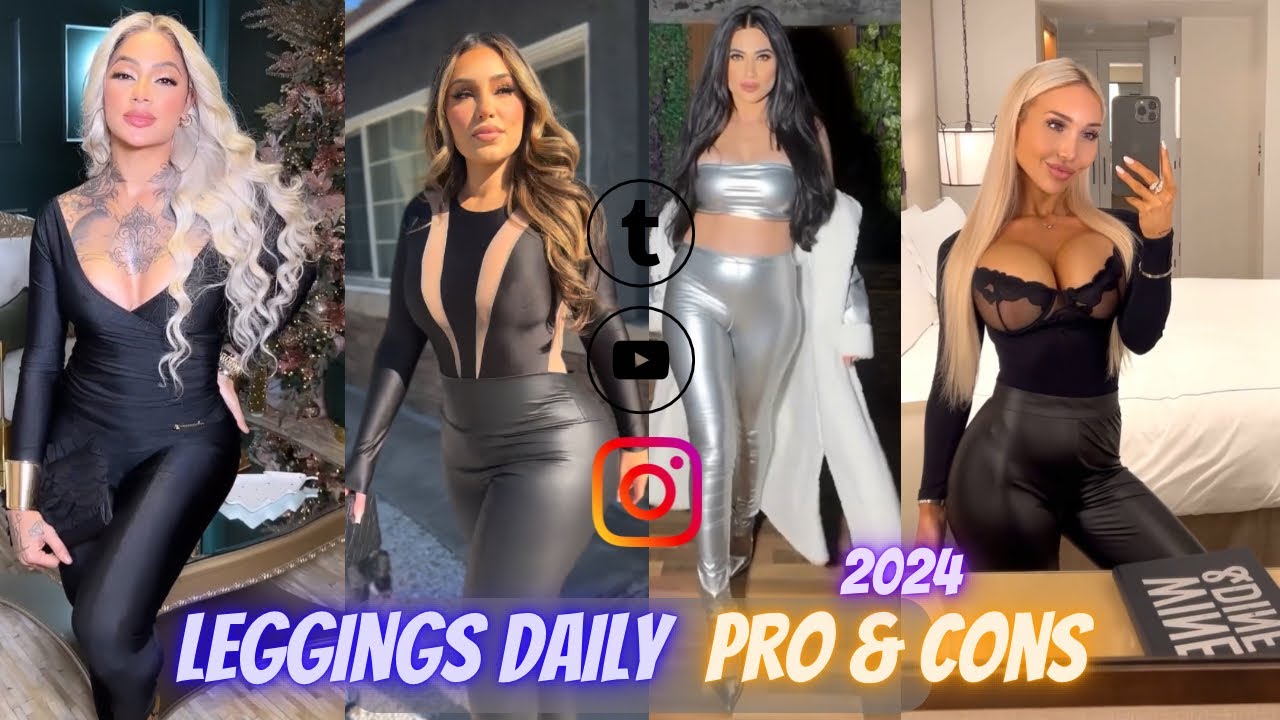TOP 5 Leggings Stylings Of The Day How to Wear Shiny Leggings Fashion
