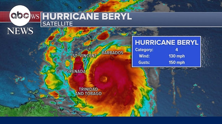 Hurricane Beryl approaches Caribbean's Windward Islands