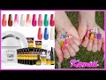 Burano Deluxe Polygel Kit W/ Lamp Review I Kawaii Mixed Shapes Gummy Bear Hello Kitty Glitter Nails