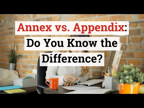 Vidéo: Différence Entre L'appendice Et L'annexe