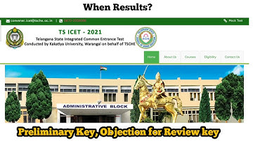 TSICET 2021| Results| Preliminary Key Objection for Review| When TSICET Results 2021 by Satya