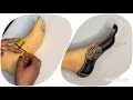 خطوه بخطوه اعملي حنه سودانيه بالشريط شكل هندسي سهل وأنيق Sudanese Henna Mehndi Design Using Tape