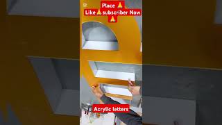 diy 3d acrylic sign,how to make acrylic 3d letters.#3d #sing #signboards #diy #3dletters #shorts