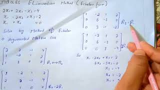 Famous Gauss Elimination Method | Method of Echelon form | Echelon Form of Matrix | Matrices Profile