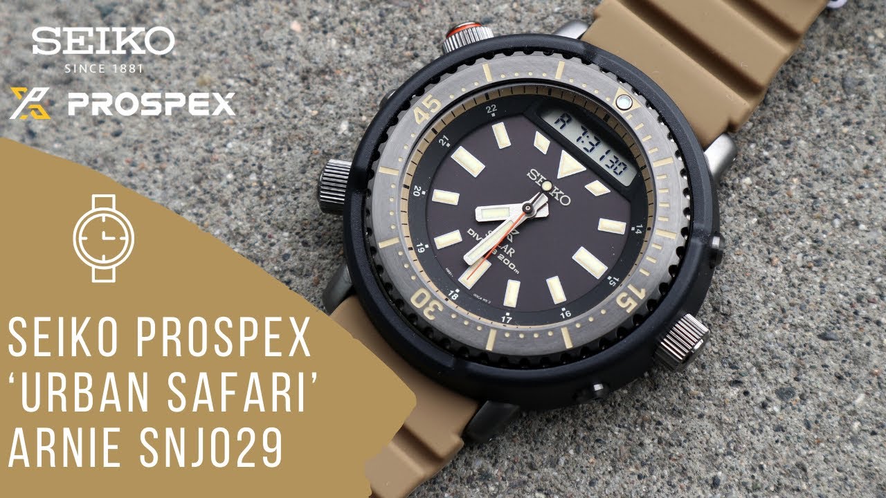 UNBOXING 2020 SEIKO PROSPEX SOLAR ANALOG DIGITAL ARNIE SNJ029 - YouTube