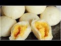 金沙奶黄包 | 早餐的新选择 | 甜甜咸咸的真好吃 | Custard bun with salted egg yolk filling