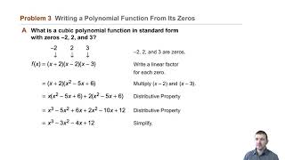 Algebra 2 5-2 Polynomials, Linear Factors, & Zeros: Problem 3 - Writing a Polynomial From Its Zeros